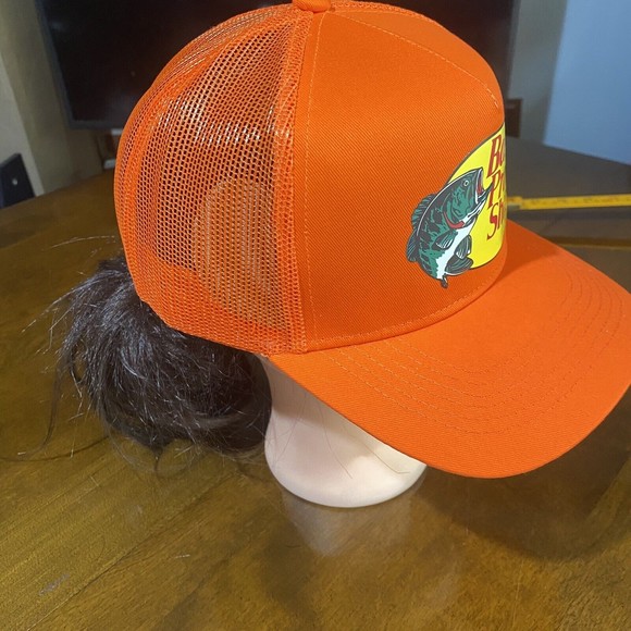 Bass Pro Shops Hat Mesh orange Snapback Trucker Baseball Fishing Outdoor Cap NEW - Picture 4 of 7